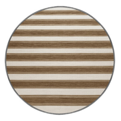 Machine Washable Horizontal Stripes Gray Area Rug