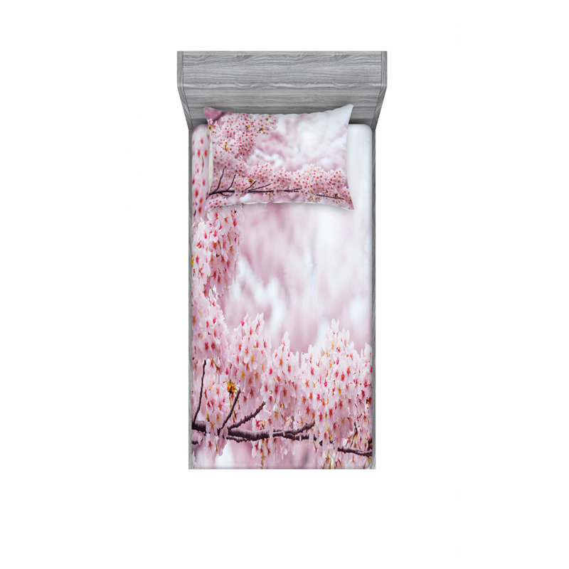 Ensemble de draps à rayures verticales, Ensemble de draps pour lit simple avec drap-housse