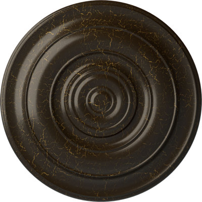 Endurathane Niobe Ceiling Medallion, 18"OD x 1 1/2"P (Fits Canopies up to 8 5/8"), Hand-Painted Stone Hearth Crackle Finish