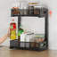 Organisateur sous le lavabo réglable à 2 niveaux - Support coulissant coulissant avec tiroirs, tablette d'armoire en acier au carbone pour la cuisine et la salle de bain - Plateau pour l'organisation du placard - Noir-2072669063
