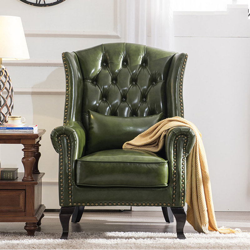 Tekenya Upholstered Accent Chair, Geena Green Faux Leather