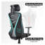 Chaise de bureau ergonomique en filet avec appui-tête et accoudoirs réglables - Chaise de bureau pivotante avec pochette de rangement pour le bureau personnel