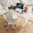 47"Office Desk With Power Outlet,3 Drawers,Side Pocket, Study Desk Easy To Assemble,Frame Stability Reversible For Home Desk, Company Computer Desk, Game Table,Vanity Table,-2131550389