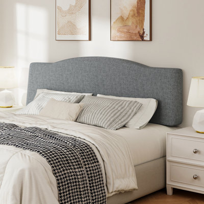 Upholstered Linen Headboard with Adjustable Height