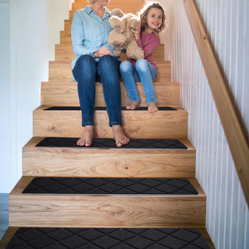 Tapis antidérapant 15 pièces Kokichi, Noir