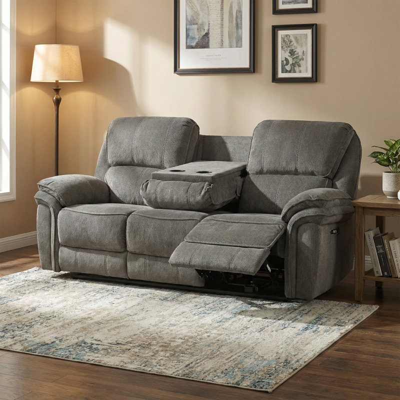 Coomer 3 Seater Electric Reclining Sofa, Dark Grey, Power - Push Button