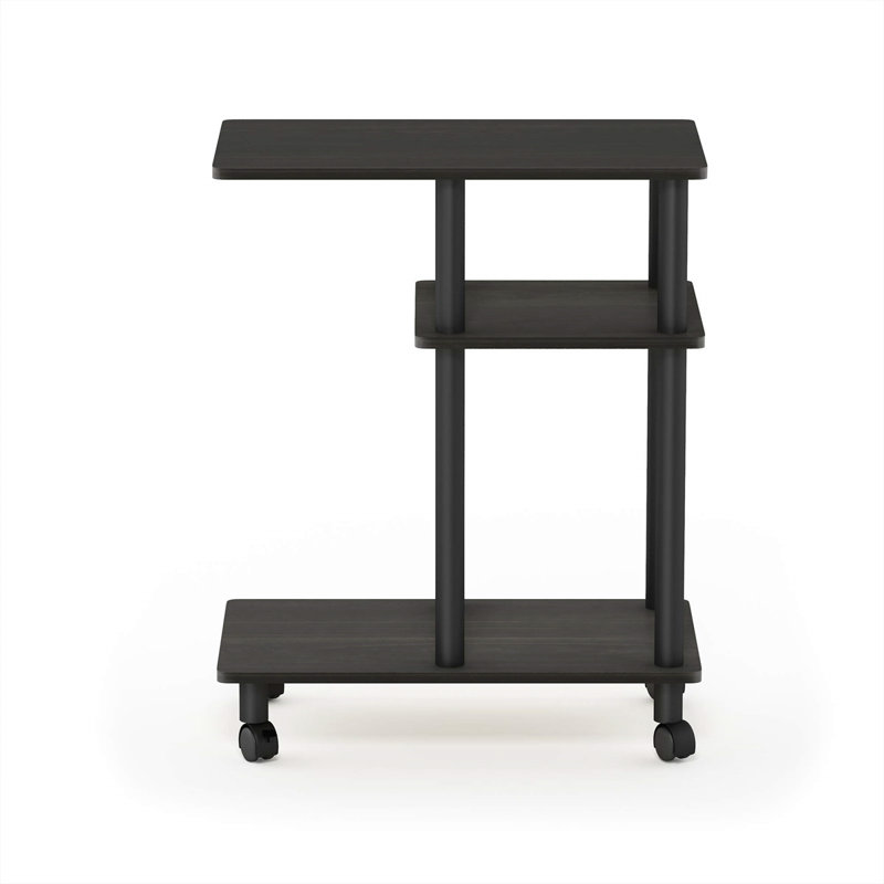 Absar Wheel End Table, Black