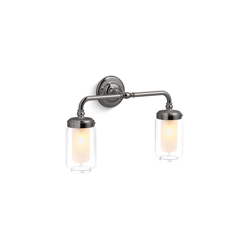 Artifacts Two-Light Sconce, Titanium