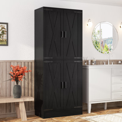23.6'' W X 71'' H X 15.8'' D Bathroom Cabinet With 1 Centre Drawer, Wood Storage Bathroom Cabinet With 4 Doors