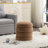Soft Velvet  Round Ottoman Footrest Stool-477670838