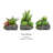 Artificial Succulent Plants - 3-Piece Arrangement Set in Faux Stone Pots and Assorted Sizes - Lifelike Greenery for Home Decoration