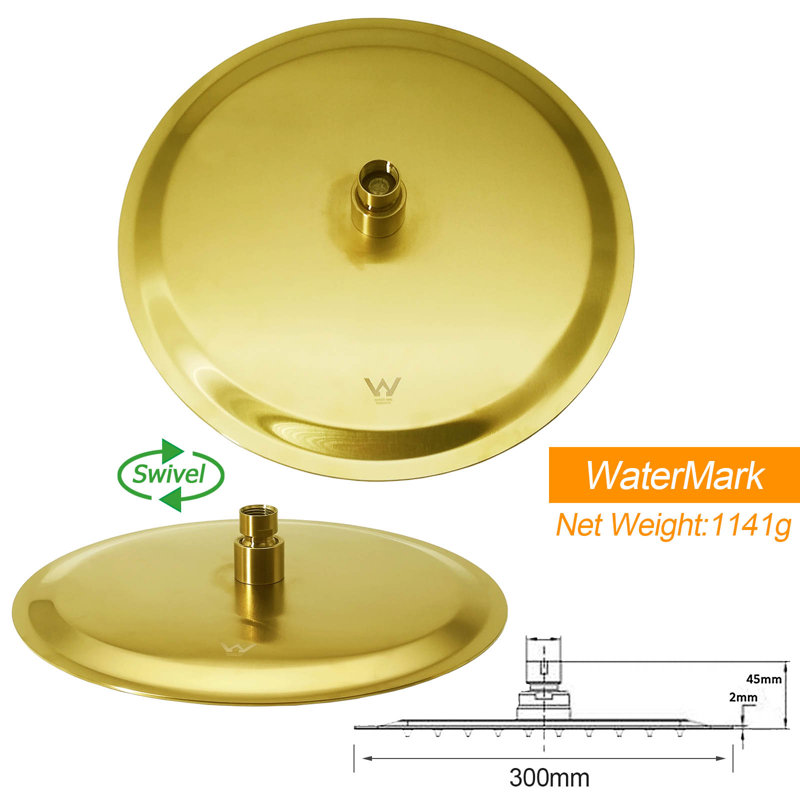 Rain Shower Head, Brushed Nickel