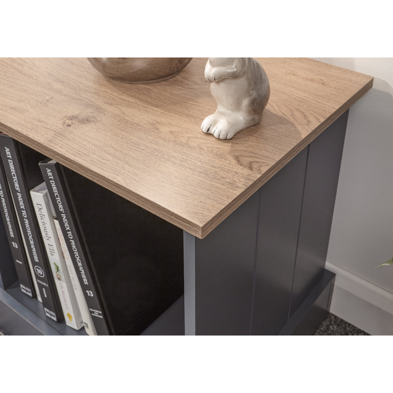 Brielle Floor Shelf End Table, Slate Blue