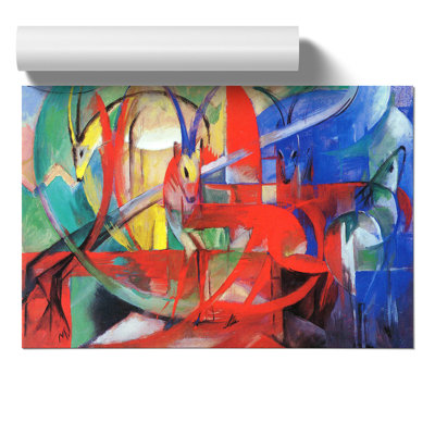 Gazelle by Franz Marc - No Frame Painting