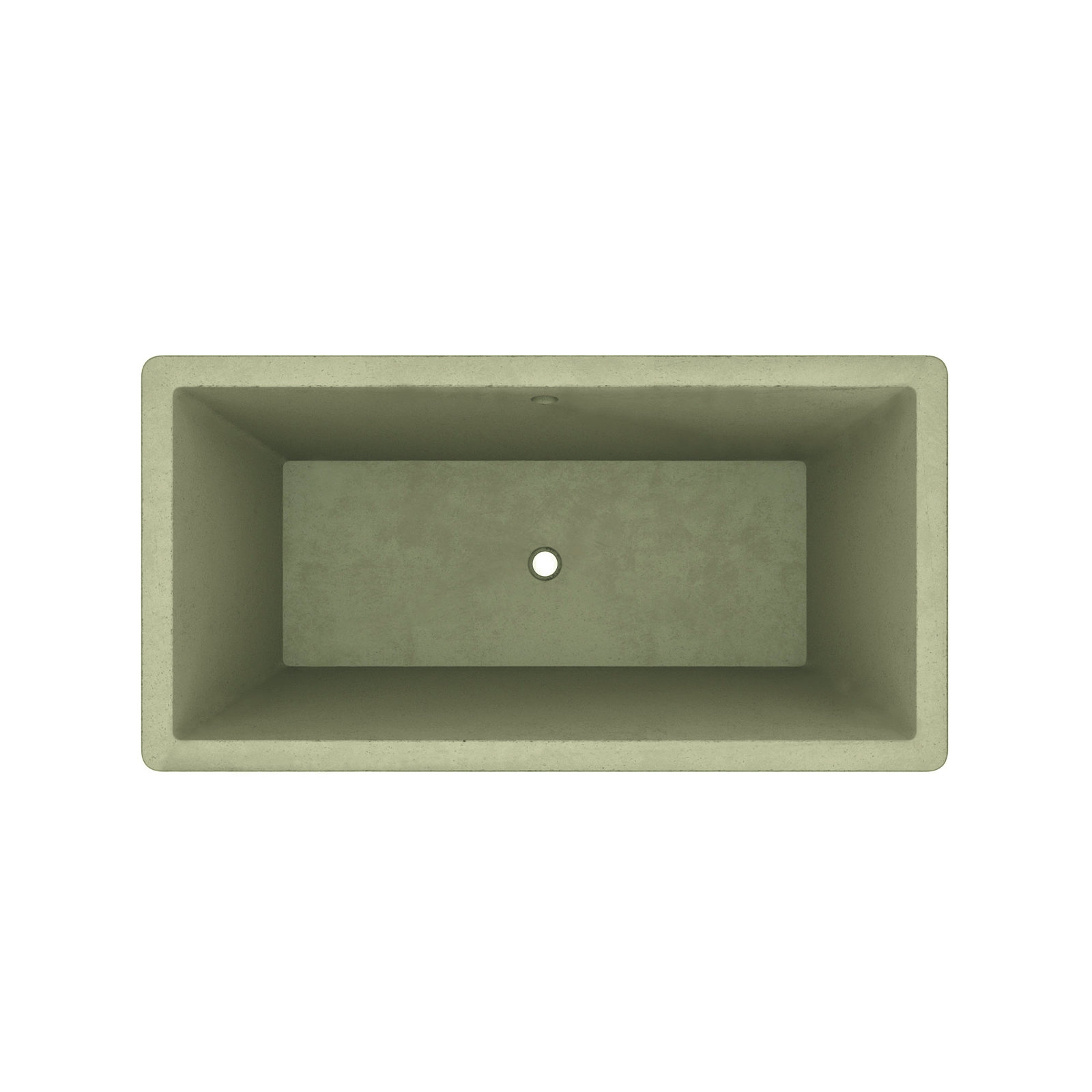 Mendocino NativeStone 66" Concrete Bathtub, Sage