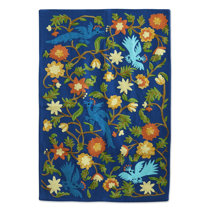 Floral Themed Wool Tapestry Handloomed in Peru - Roses for You