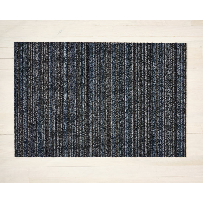 Striped Indoor / Outdoor Doormat, 0.6cm H x 91cm W x 152cm L, Orange
