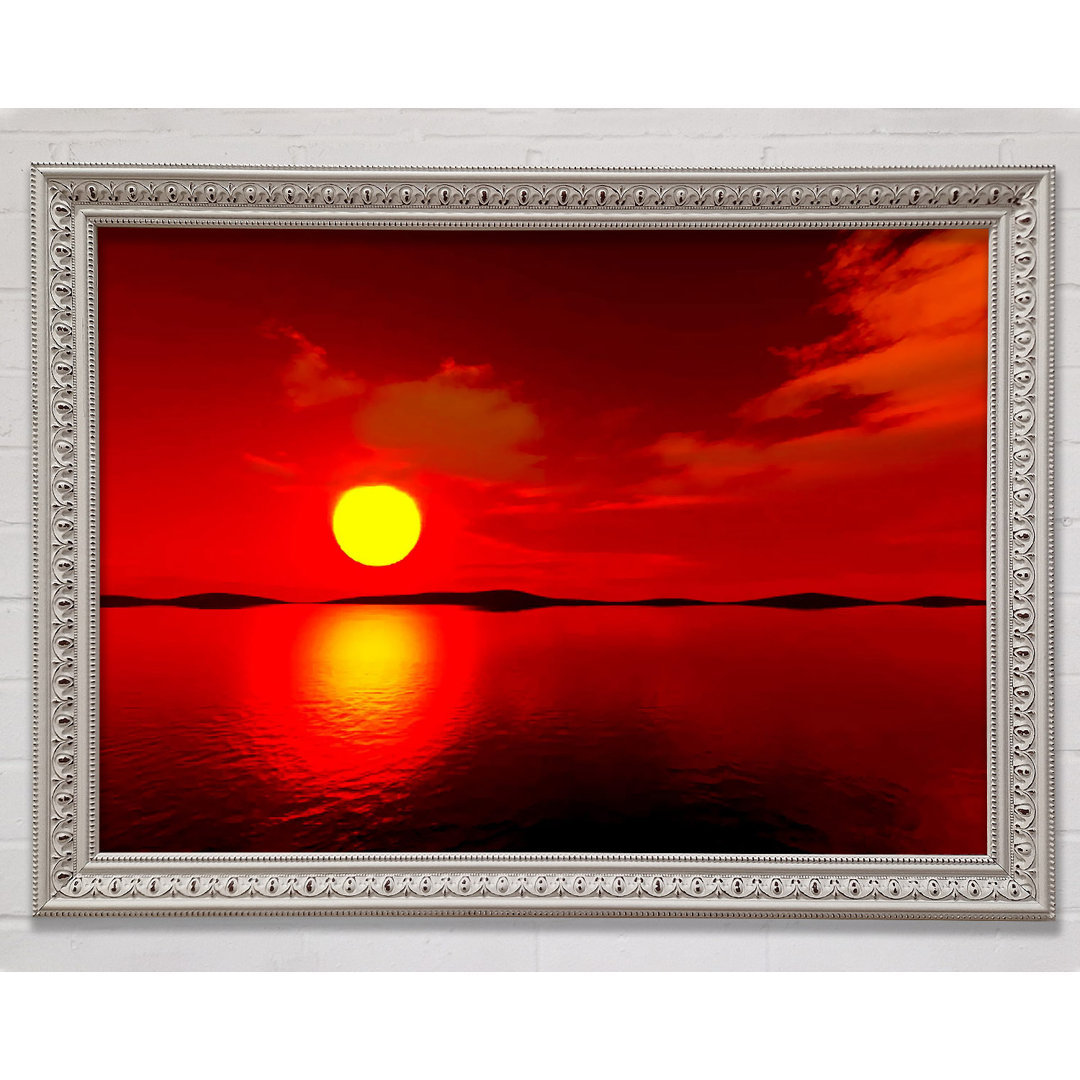 Rotes Sonnenlicht Reflexion - Druck