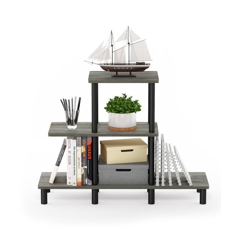 94 cm W Shelving Unit, French Oak Grey/Black