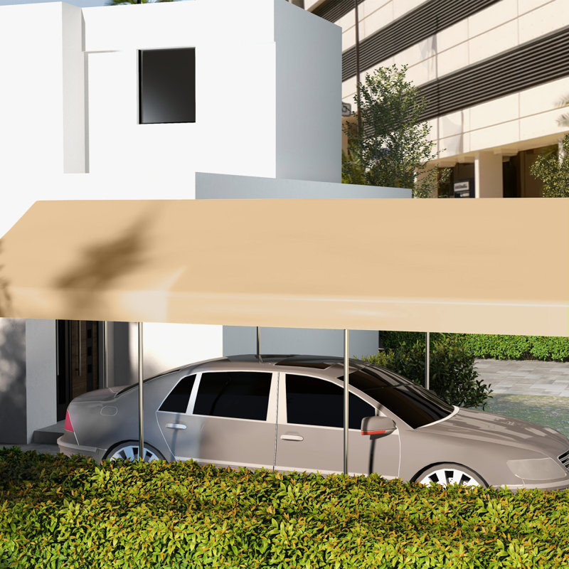Housse de remplacement pour abri d'auto 10 'x 20', imperméable et protégé contre les rayons UV pour abri de voiture avec cordes élastiques
