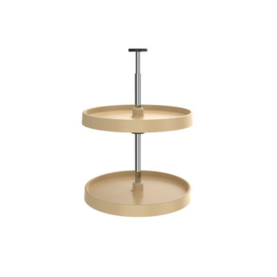 Rev-A-Shelf Lazy Susan Full-Circle Polymer 2-Shelf, Almond