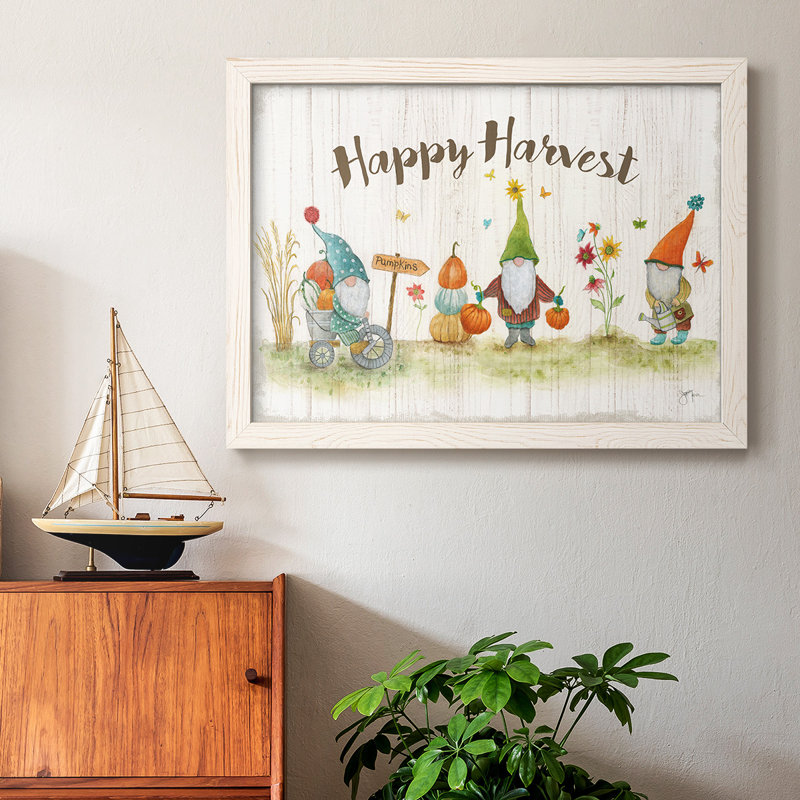 Gnome Harvest, reproduction d'art sur toile, H 18 po x l 26 po x P 1,5 po, Blanc