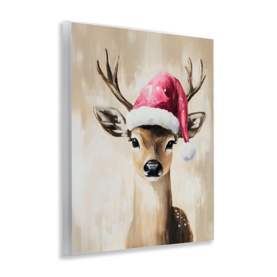 Baby Christmas Deer Wall Plaque, design by Arlington Prints