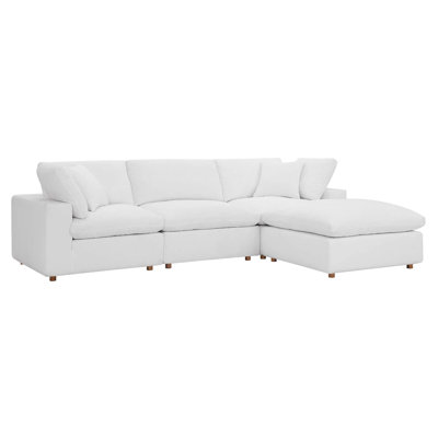 Modholic Haven 3 Seater Sectional Sofa With Ottoman by Hokku Designs