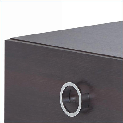 Table basse compacte 2 tiroirs Espresso