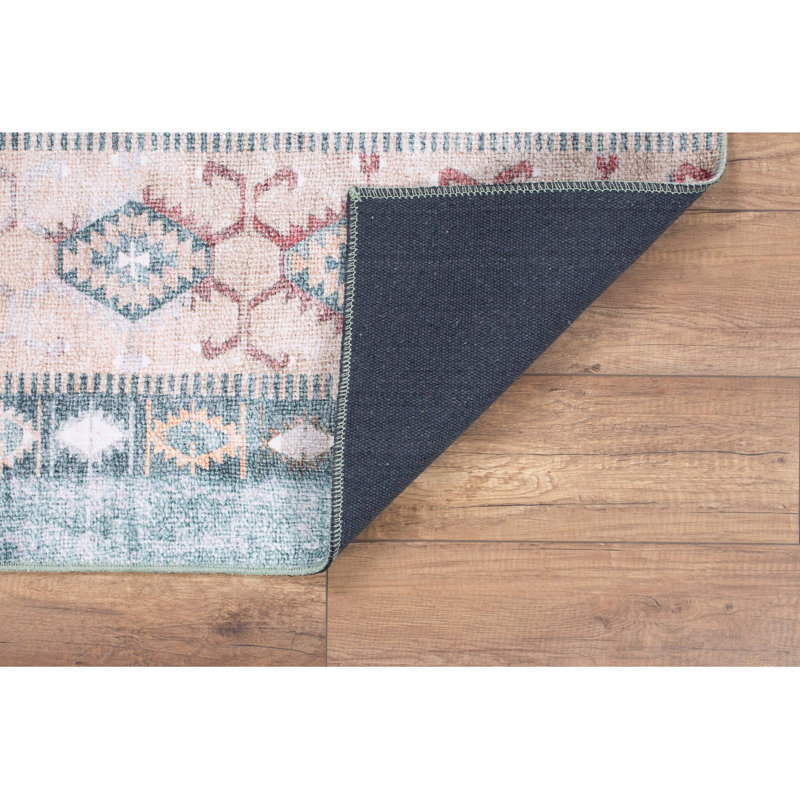 Premium Machine Washable Carpet, 4.6 x 6.2 Feet, 100% Polyester, 1850 g/m² | Pile Height: 0.2 Inches | Eco-Friendly Recycled Poly Cotton Underside | Perfect for Living Room, Bedroom, and High-Traffic Areas