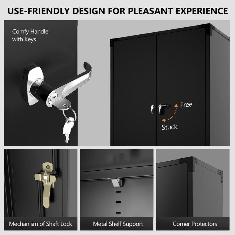 Armoire à outils sur roulettes Winado, Noir, noir, noir, noir