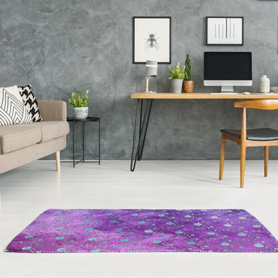 Tapis de planètes et d’étoiles orchidées/mauves