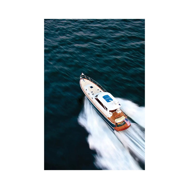 Hunt 52 Yacht At Sea, Newport, Rhode Island, USA II by Panoramic Images - Wrapped Canvas Painting, 20.32 cm H x 30.48 cm W