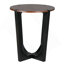 Table d'appoint en bois massif ACACIA, brun et noir
