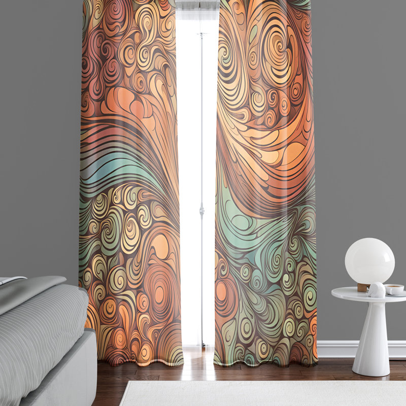 Paire de rideaux semi-transparents en polyester Ekea, L 40 po x L 52 po