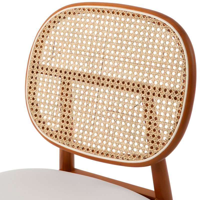 Holbeck Wicker Dining Chair, Blanc, 1