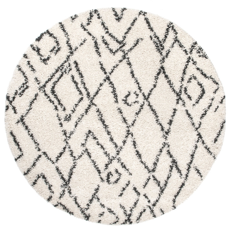 Asmus Shag Moroccan Indoor Rug, Oval 5' x 8'