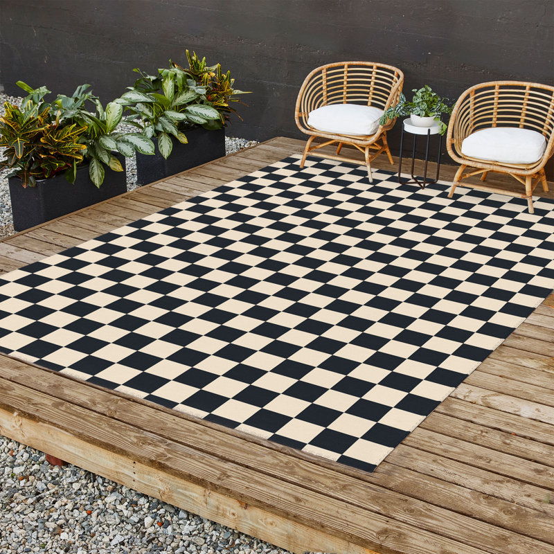 Checkered Indoor Rug, Rectangle 8' x 12'