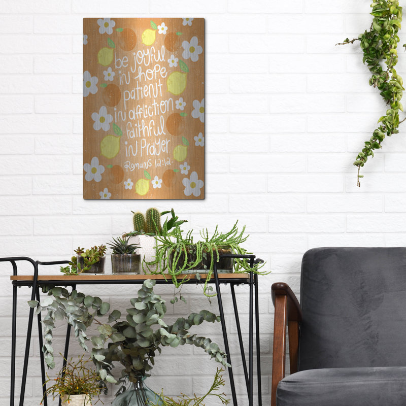 Art mural luxueux en métal «Romans 12 12» par Club Daydream, 12 po x 16 po, H 16 po x l 12 po