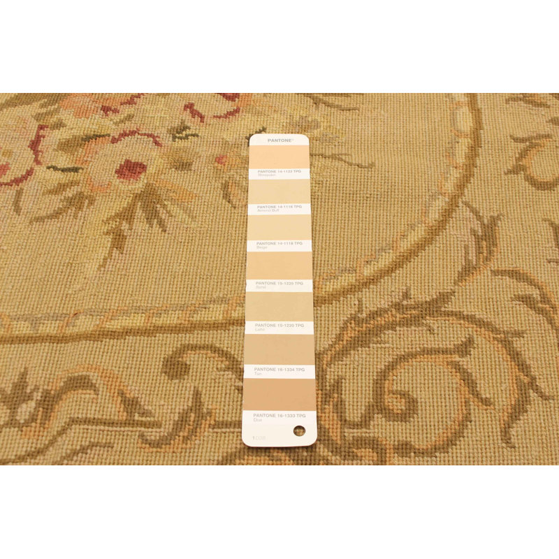 Tapisserie Dynasty kaki kilim 2 pi 11 po x 4 pi 8 po