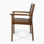 Ensemble de salle à manger 7 pièces en bois d'acacia, 6 chaises modernes et 1 grande table pour la pelouse, la cour, la terrasse du jardin et le bord de la piscine, finition teck