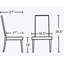 Ensemble de 2 chaises Parson rembourrées en similicuir de style urbain Urban L 21 po x l 16,5 po x H 35,5 po.-1235705900