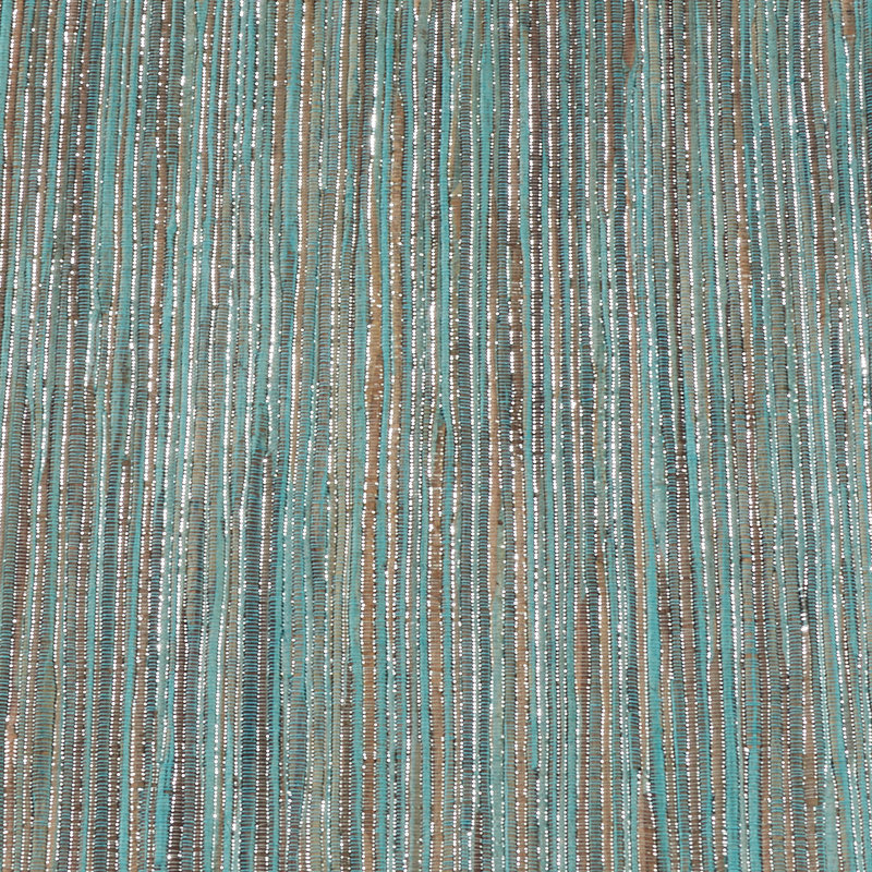 Bevis Water Hyacinth Striped Rectangle Placemat, Turquoise