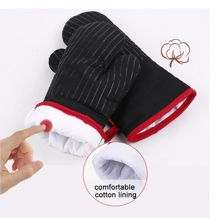 Durable 100% Cotton Shell Comfortable Oven Mitts Pot Holders with