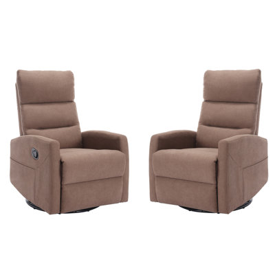 Manual Recliner, 360° Swivel, 30° Rocking, With Pocket