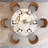 Dining Table Set For 6 Person, 51'' Round Faux Marble Table Top With Lazy Susan And Dining Chairs-1036228775-1036228773