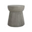 Table d'appoint d'extérieur en béton léger avec structure en sablier, finition gris clair