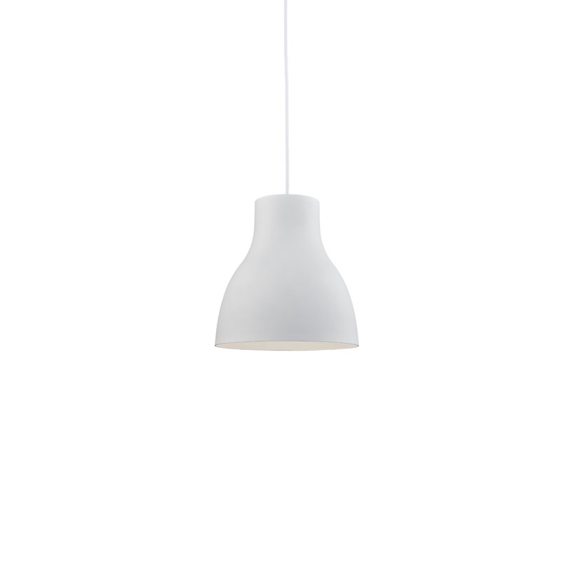White Aluminum 14" Single Pendant Light