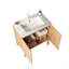 Meuble-lavabo de salle de bain 30 po avec lavabo, meuble-lavabo moderne autoportant avec portes doubles, lavabo en céramique sans robinet