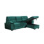 Canapé d'angle convertible réversible Kipling de 97,5 po en velours vert avec méridienne de rangement-1154991492-1154991499